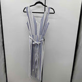 Gap Women's Size 10 Blue Stripe Jumper