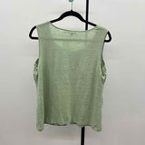 Chico's Women's Size L Green Lace Sleeveless Shirt