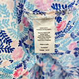 Talbots Women's Size 2X Blue Floral Long Sleeve Shirt