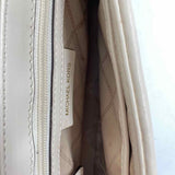 MICHAEL KORS Vanilla Signature BRADSHAW Small Pleated Logo Convert Shoulder Bag Purse
