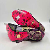Betsey Johnson Women's Shoe Size 7.5 Purple Floral Heels
