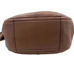 Bottom BRIGHTON Mocha Brown Pebble Leather BARBADOS Zip-Top HOBO Shoulder Bag Purse