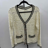 Sioni Women's Size L Ivory Textured Cardigan