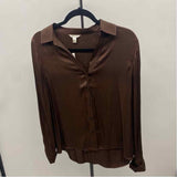 Versona Women's Size S Brown Solid Long Sleeve Shirt