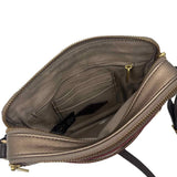 Interior FOSSIL Rose Gold PIPER TOASTER Metallic Leather Crossbody Purse