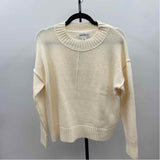 For The Republic Women's Size M Ivory Solid Sweater