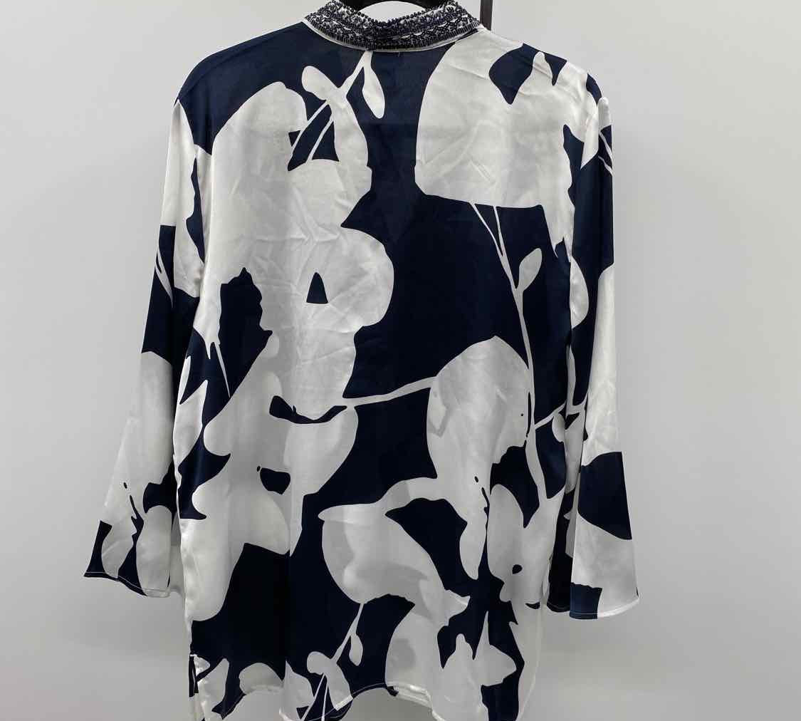 Chico's Women's Size XL Navy Abstract Tunic