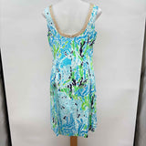 Lilly Pulitzer Women's Size 4 Turquoise Sea Life Dress