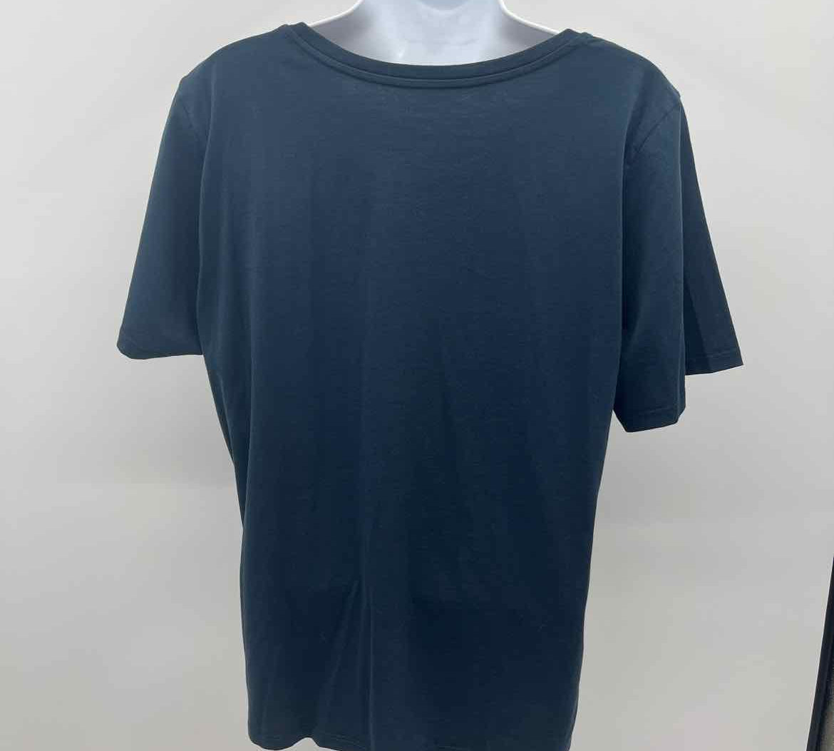 Eileen Fisher Women's Size L Navy Solid T-Shirt