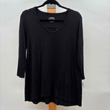 Chico's Women's Size M Black Solid Long Sleeve Shirt