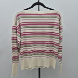 Benetton Women's Size S Ivory Stripe Sweater