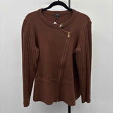 Talbots Women's Size 1XP Brown Textured Sweater