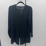 White House Black Market Women's Size S Black Solid Tunic