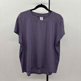 Athleta Women's Size S Purple Solid Short Sleeve Shirt