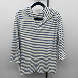 Unbranded Women's Size L White Stripe Long Sleeve Shirt