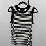 Karen Kane Women's Size M Black Stripe Sleeveless Shirt