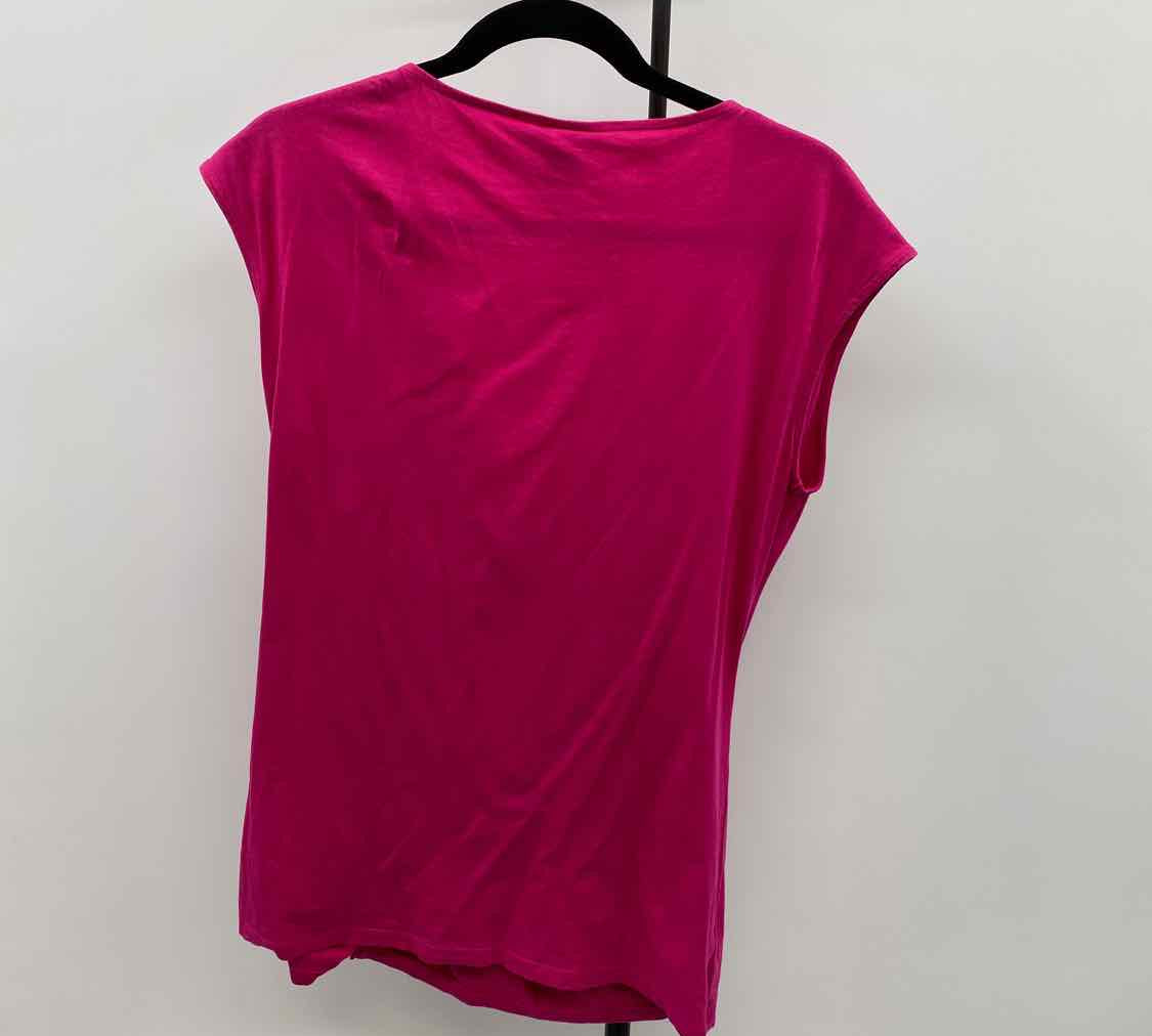 Ann Taylor Women's Size L Fuschia Solid Sleeveless Shirt