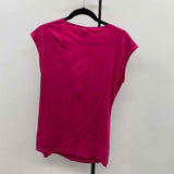 Ann Taylor Women's Size L Fuschia Solid Sleeveless Shirt