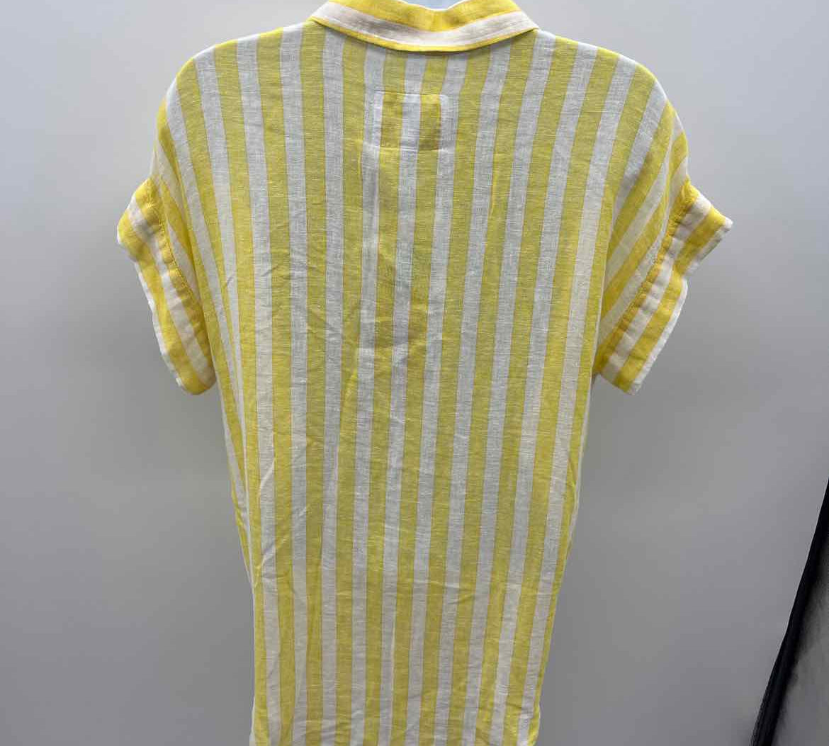 Rails Women's Size S Yellow Stripe Short Sleeve Shirt