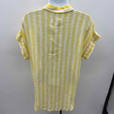 Rails Women's Size S Yellow Stripe Short Sleeve Shirt