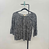 Michael Kors Women's Size M Black Spotted Long Sleeve Shirt