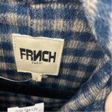 Frnch Women's Size S Navy Checkered Coat