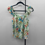 Blu Pepper Women's Size S White Floral Tank