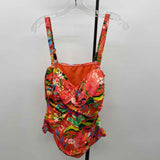 Lands End Women's Size 20W Orange Floral Swimsuit - Separate