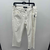 Silver Women's Size 16 White Solid Capris