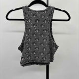 Zara Women's Size M Black Floral Sleeveless Shirt