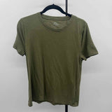 J Crew Women's Size M Olive Solid Short Sleeve Shirt