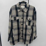 Lucky Brand Women's Size L Gray Plaid Jacket