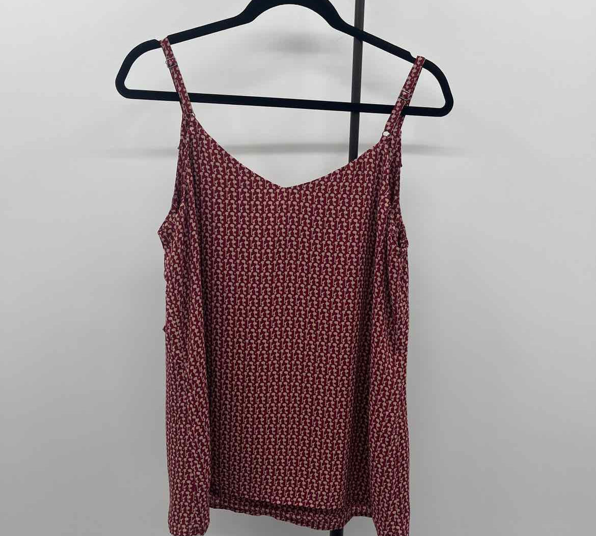 CABI Women's Size M maroon Floral Tank