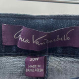 Gloria Vanderbilt Women's Size 20W Blue Solid Jeans