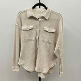 Aerie Junior's Size xxs Beige Waffle Long Sleeve Shirt