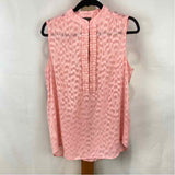 Ann Taylor Women's Size M Pink Textured Sleeveless Shirt