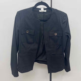 White House Black Market Women's Size 10 Black Solid Jacket