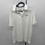 Under Armour Men's Size L White Solid Short Sleeve Shirt