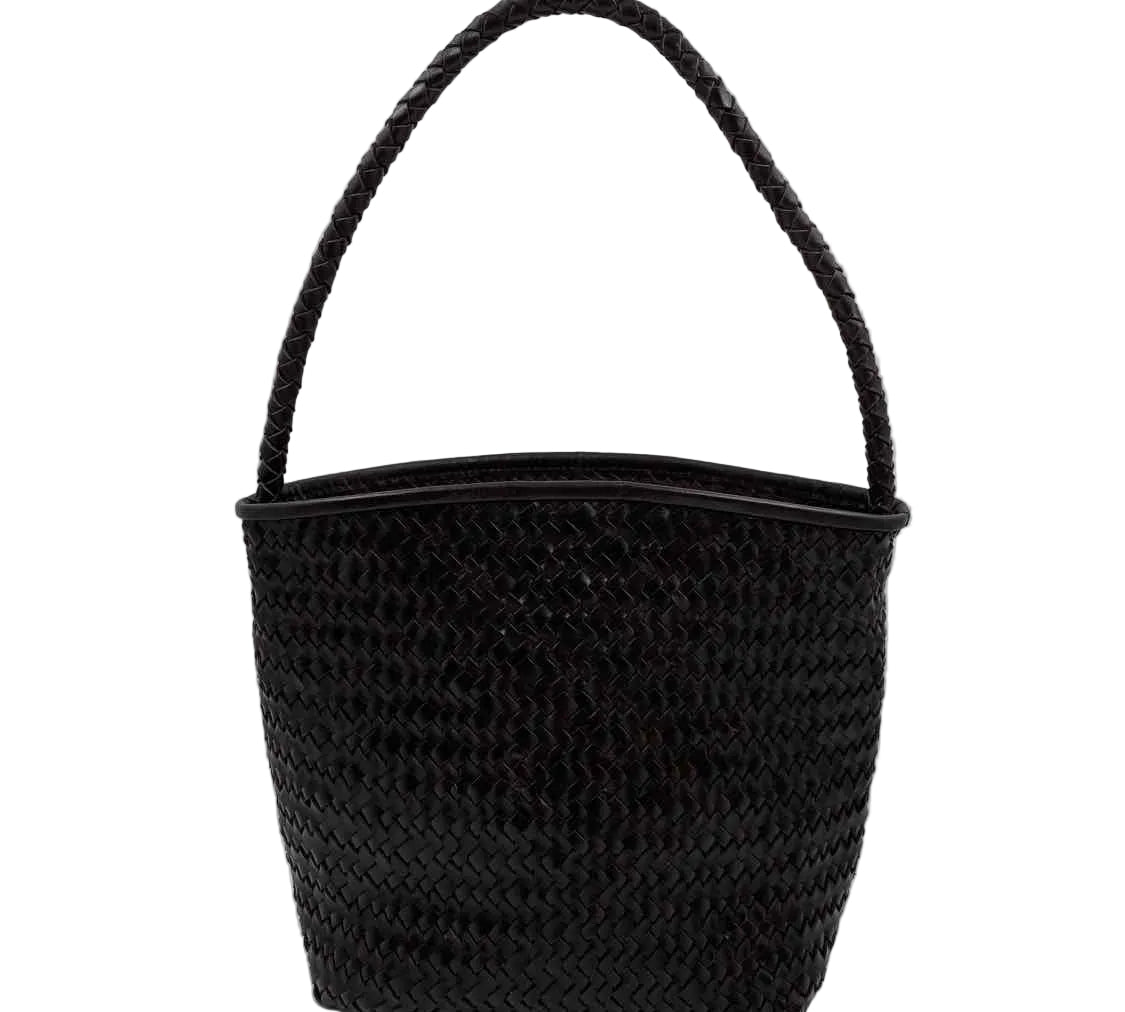 MADEWELL Woven Brown Leather Shoulder Bag Purse