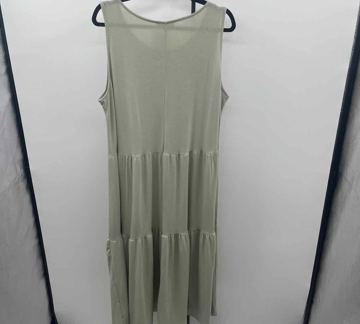 Zenana Women's Size 20 Green Solid Dress