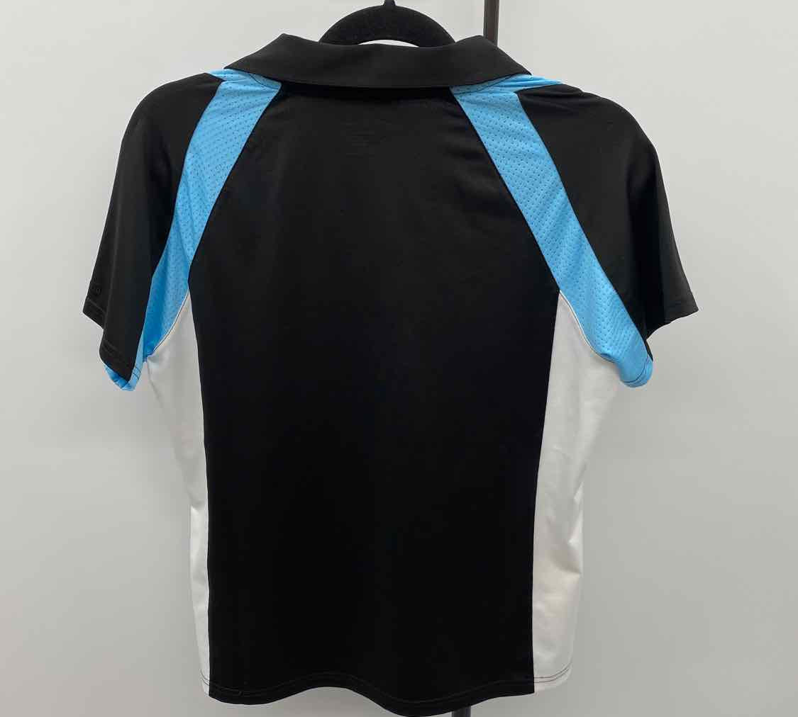 Izod Women's Size L Black Color Block Short Sleeve Shirt
