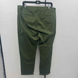 J Crew Women's Size 14 Green Solid Pants