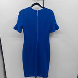 Calvin Klein Women's Size 6 Royal Blue Solid Dress