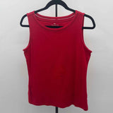 Talbots Women's Size L Red Solid Sleeveless Shirt