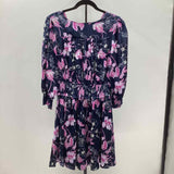 Ophelia Roe Women's Size S Navy Floral Dress