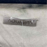 Aquavita Women's Size M Charcoal Abstract Long Sleeve Shirt