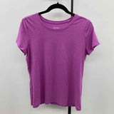 Banana Republic Women's Size M Purple Solid Short Sleeve Shirt