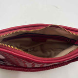Interior NWT SAM EDELMAN Woven Red Leather Shoulder Bag Purse