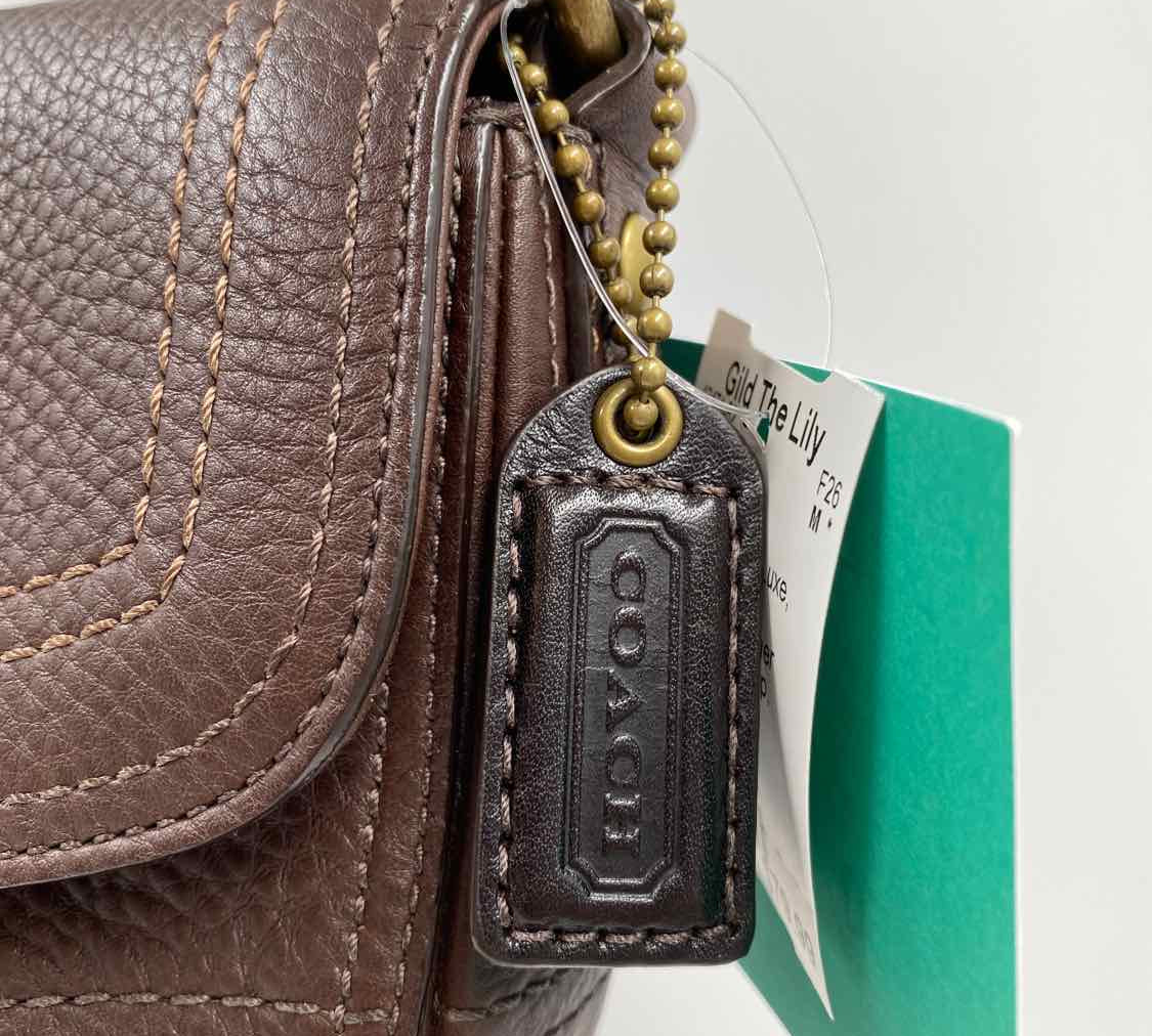 Coach Women's Brown Luxe pebbled Purse