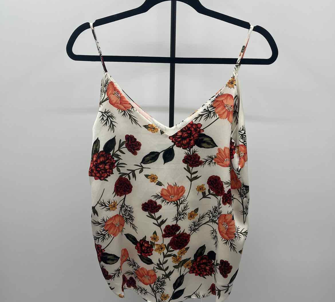 Tahari Women's Size L Ivory Floral Tank